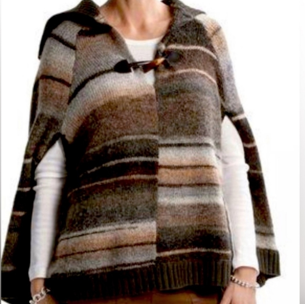 Sanctuary Wool Chocolate Brown Poncho
